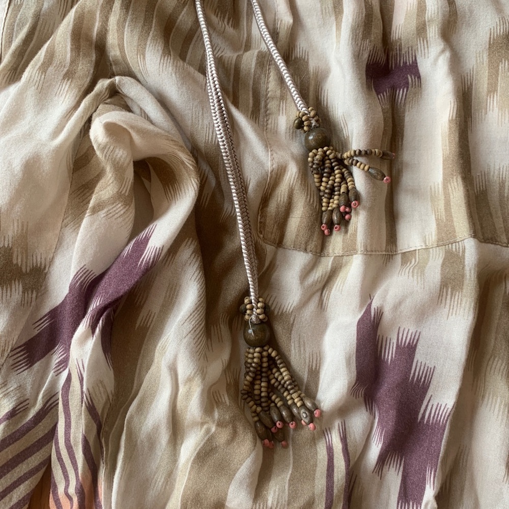 Calypso Pants With Straw String And Tassels - image 2